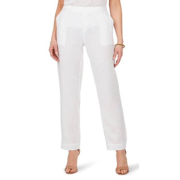 NWT FOXCROFT Livingston Linen Pants Size 12 - Picture 1 of 10